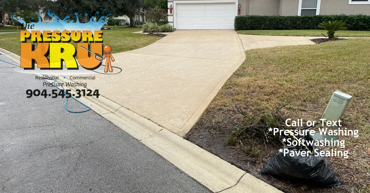 Image showing driveway pressure washing St Johns FL