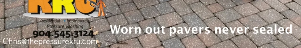 Worn out paver