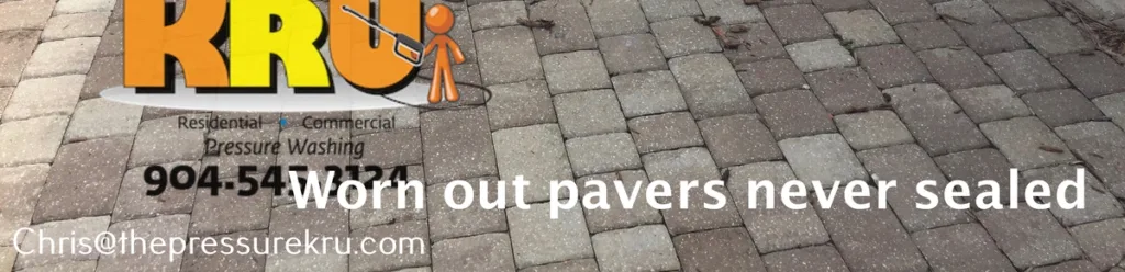 Worn out paver