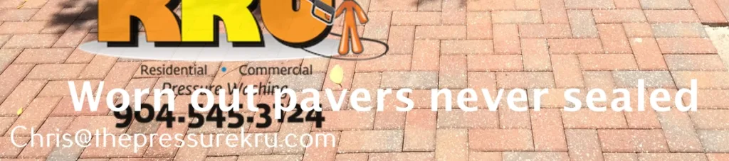 Worn out paver