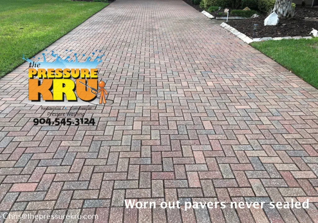 Pavers installed in 2009 picture taken 2019. 10 yrs of wear.