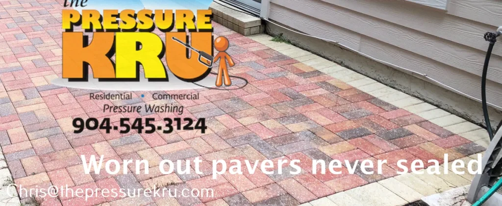 Worn out paver