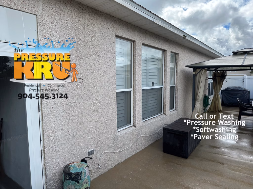 Coquina exterior restoration in Samara Lakes after gentle soft washing methods