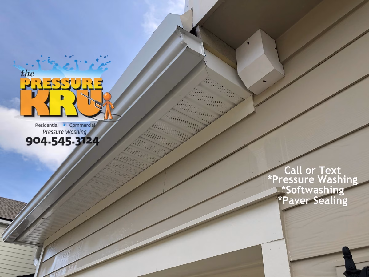 Before gentle pressure washing a cement siding home in 20 mile River Landing neighborhood
