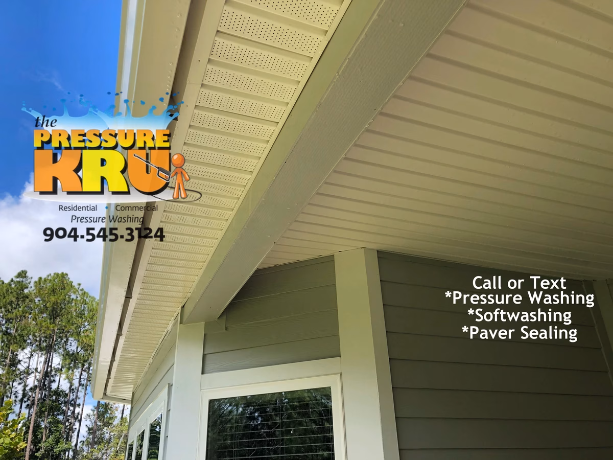 House Washing before and after Bartram Downs Neighborhood