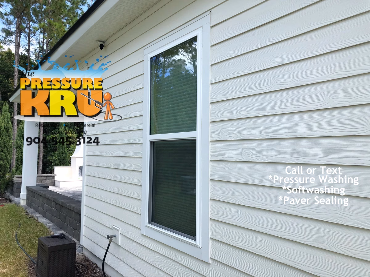 Low pressure cleaning of home in Julington Lakes neighborhood.