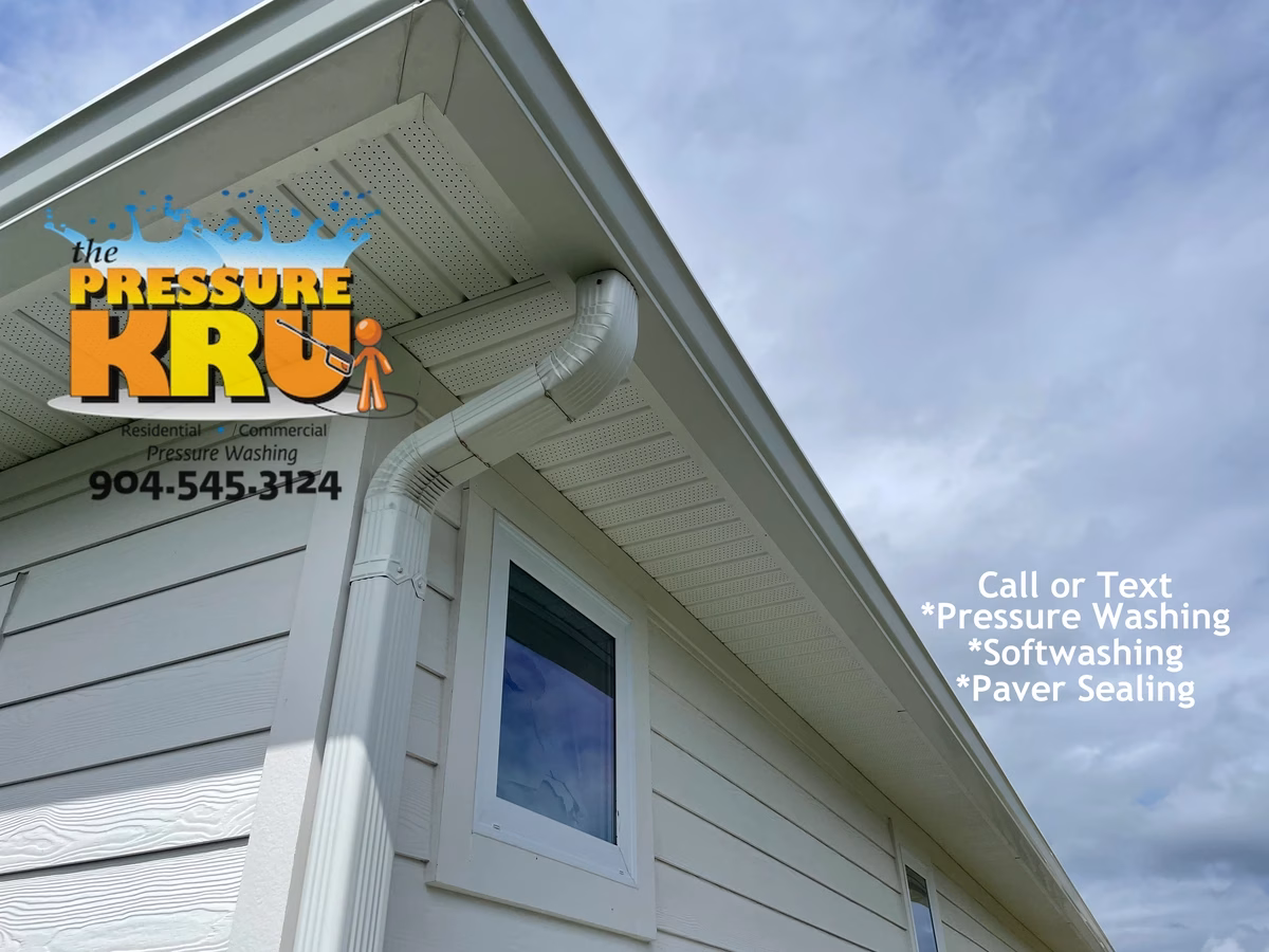 Low pressure cleaning of home in Celestina neighborhood.