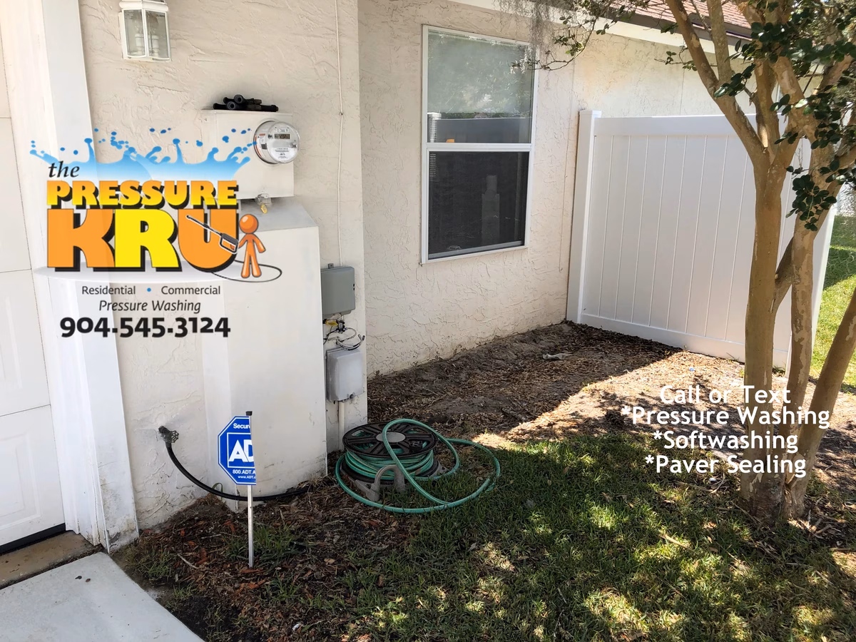 after Professional soft washing restores stucco home in World golf Village