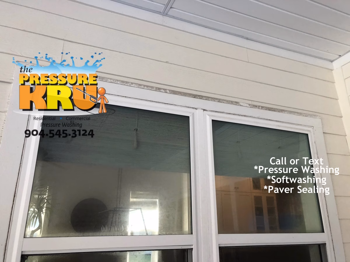 Exterior House Washing home in South Hampton neighborhood removing dirt and mold without damaging window seals.