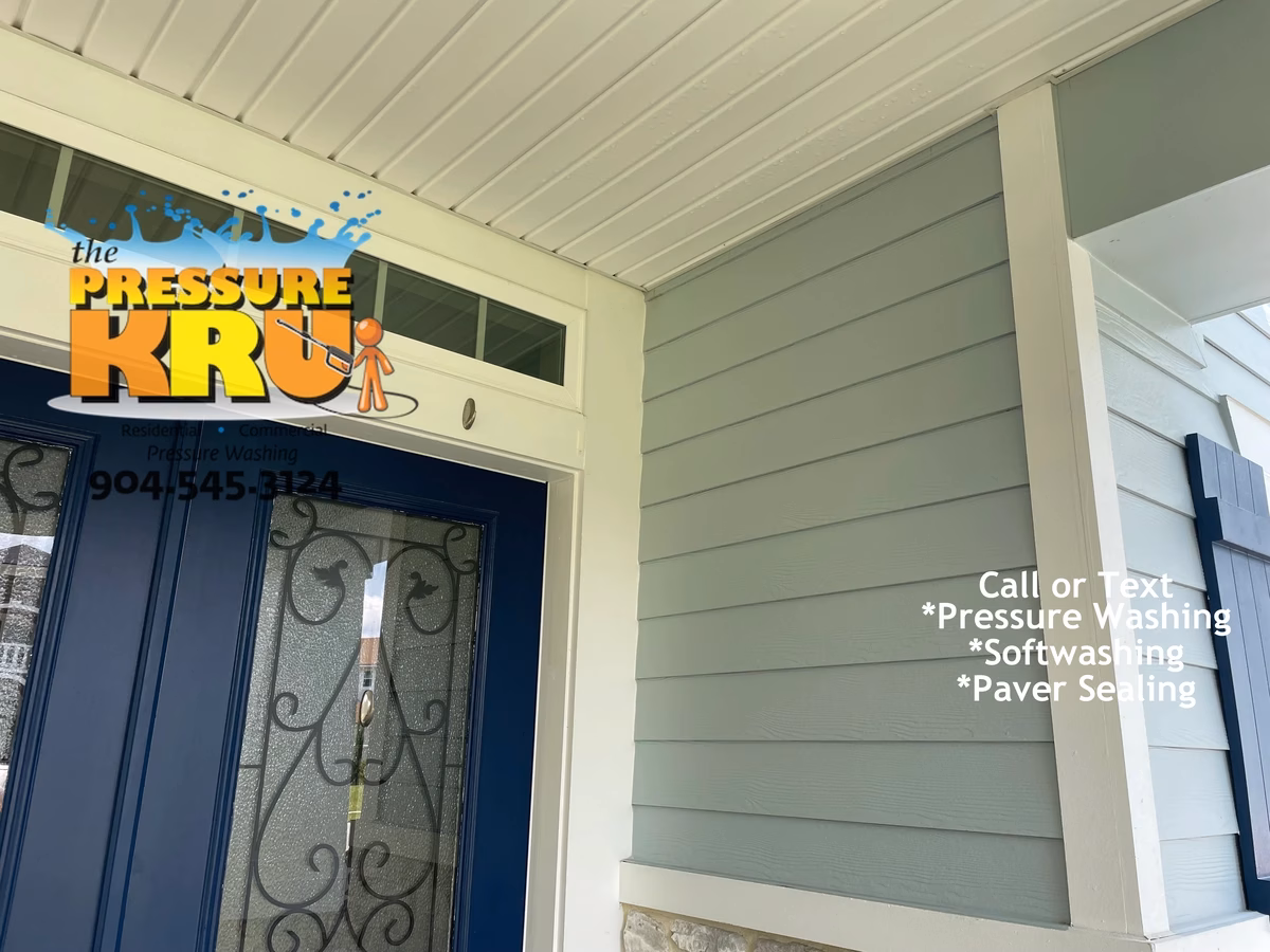 Safely removing bug nests and mold from home exterior in Durbin neighborhood.