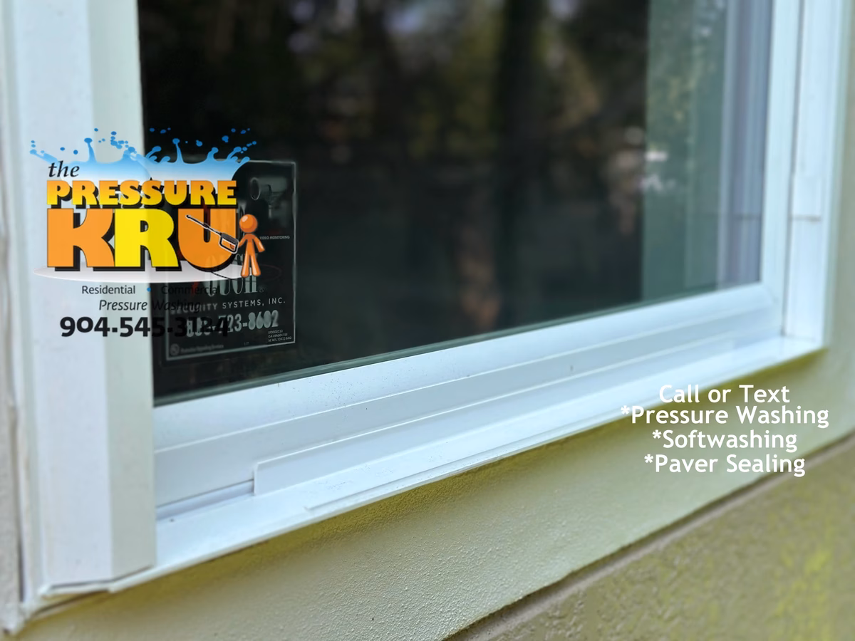 Safe for windows exterior pressure washing a home in Nocatee FL after cleaning.