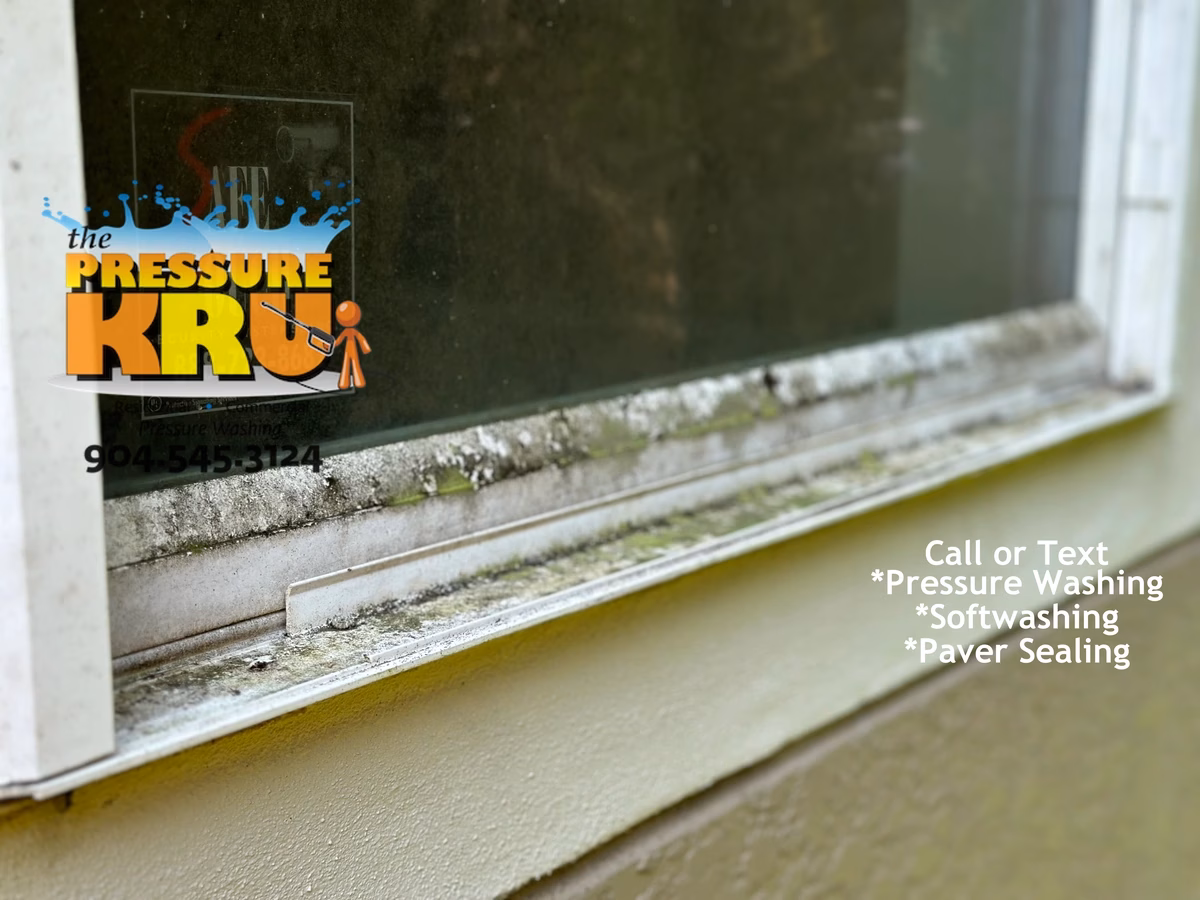 Safe for windows exterior pressure washing a home in Nocatee FL before cleaning.