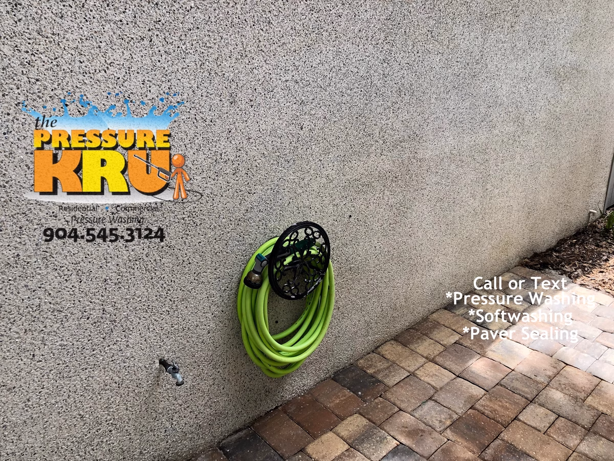 Residential Coquina washing in Deercreek neighborhood after cleaning.
