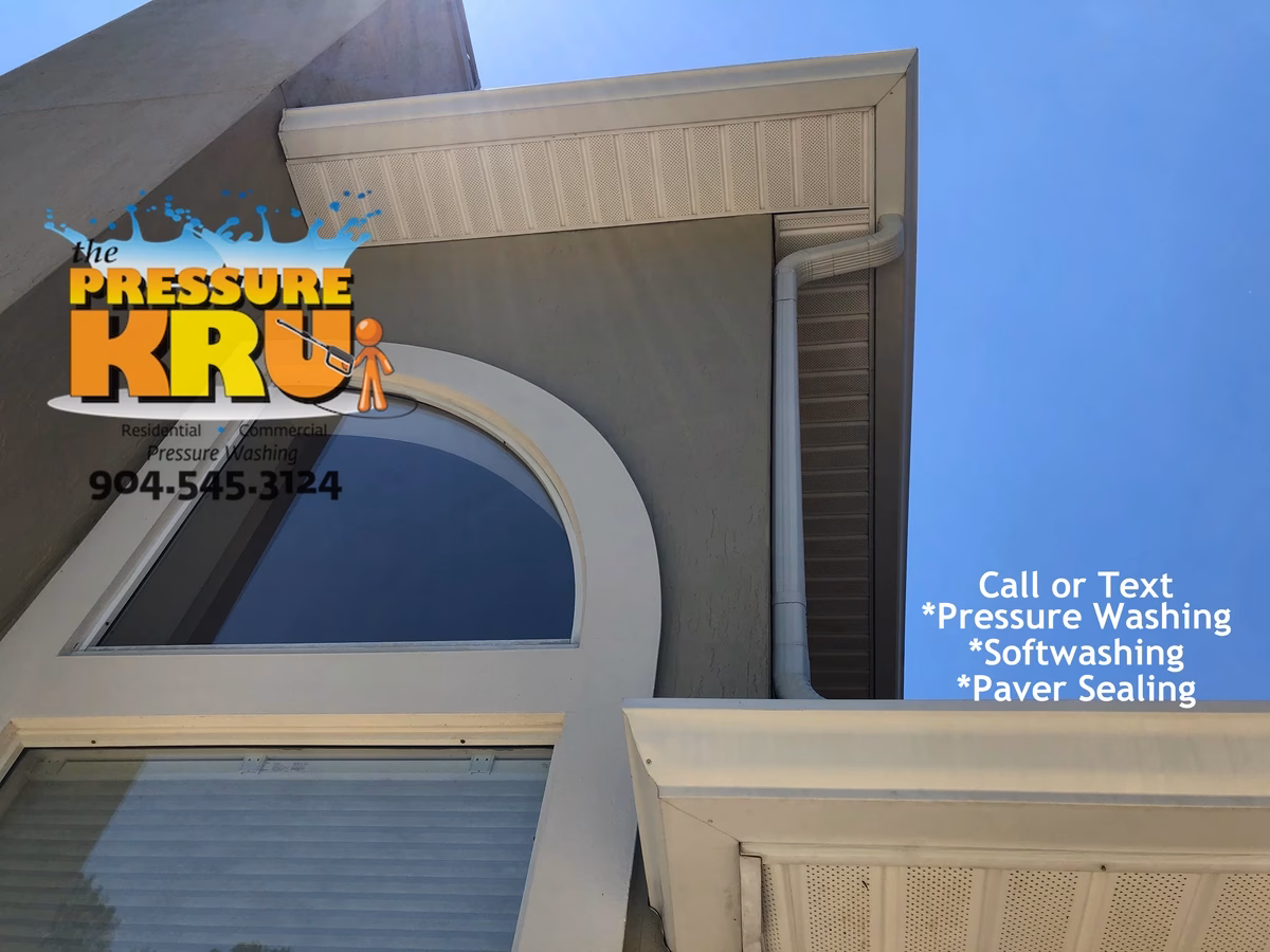 Professional exterior house washing for a stucco home in Aberdeen community after.