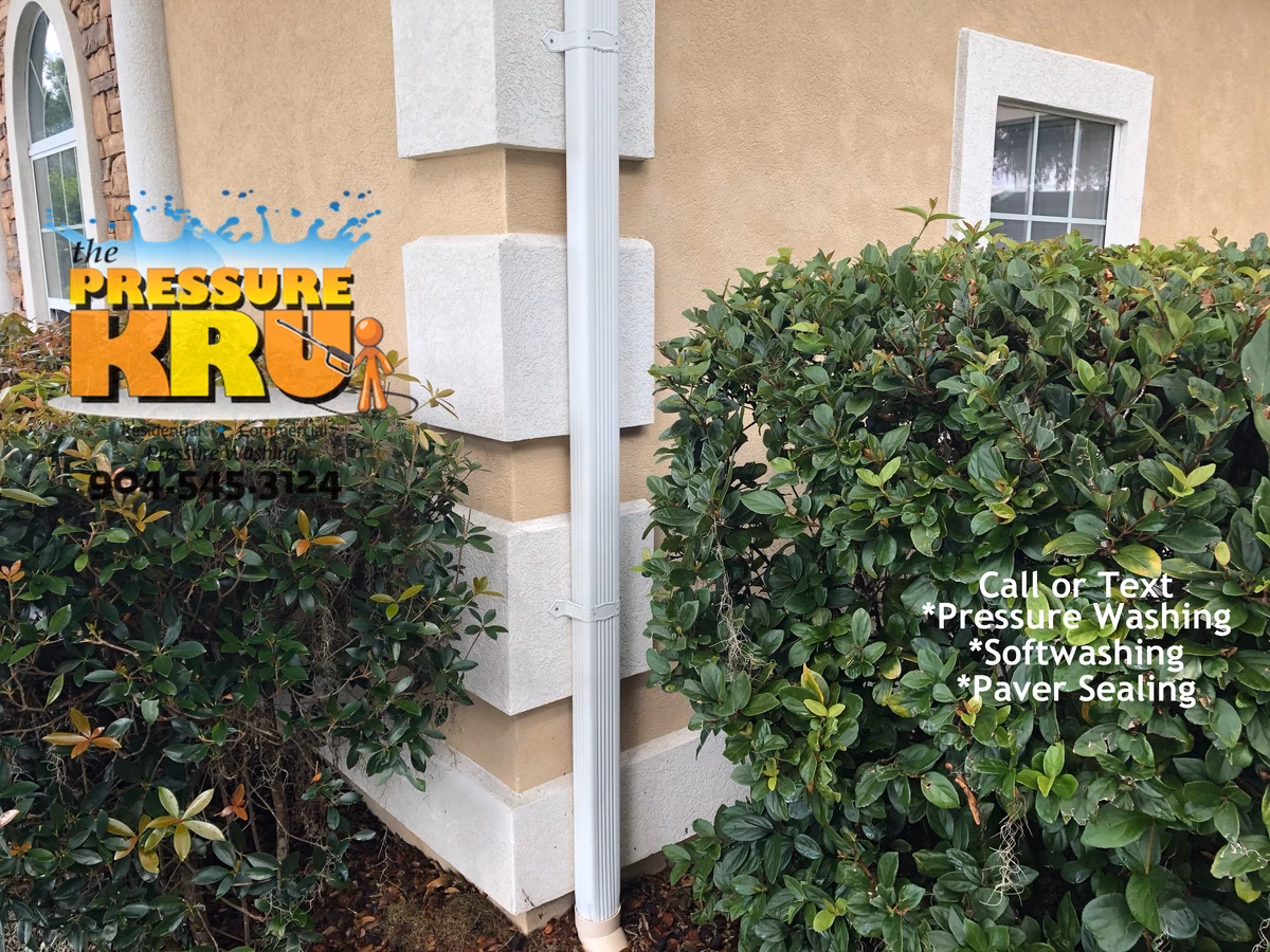 Deercreek Stucco home after expert exterior house washing service.