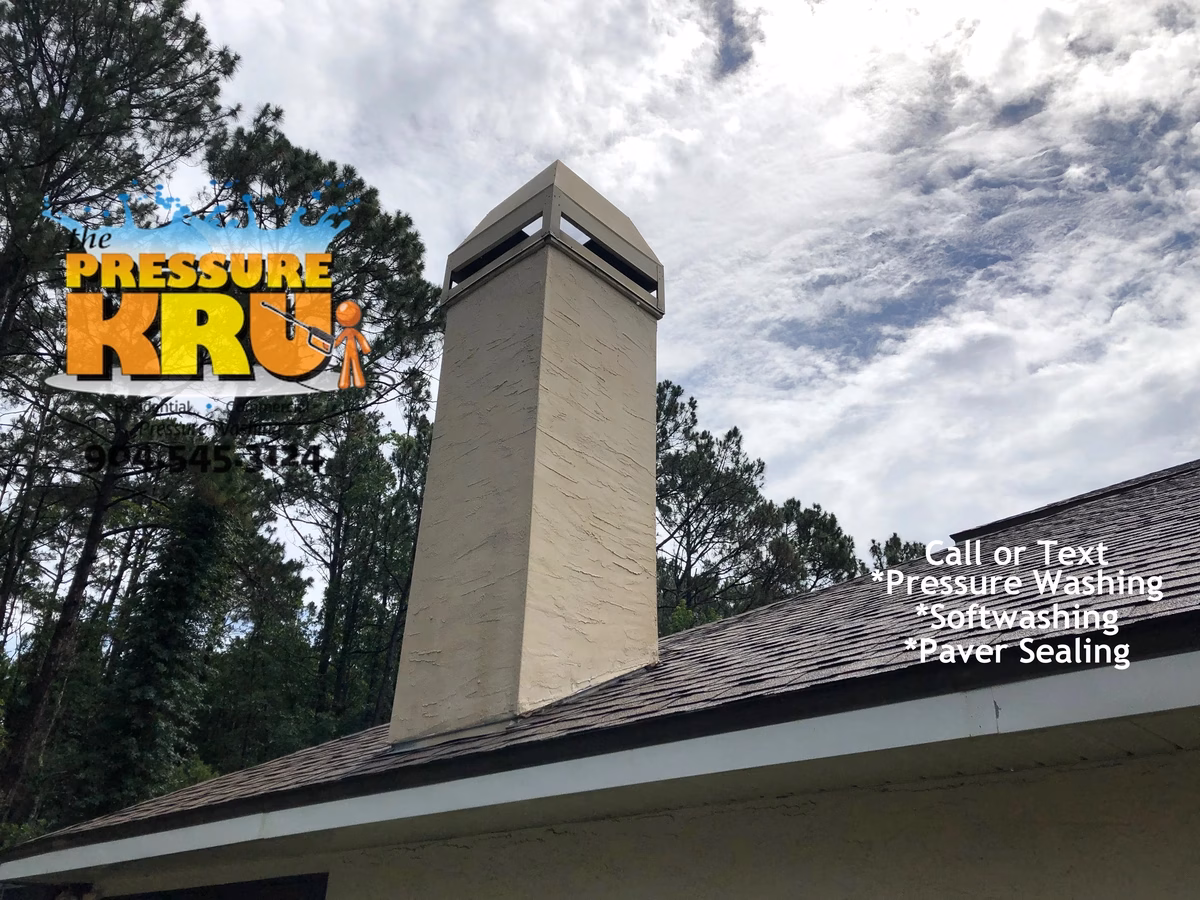 Stucco home after exterior cleaned using safe soft wash methods in Julington Creek Plantation