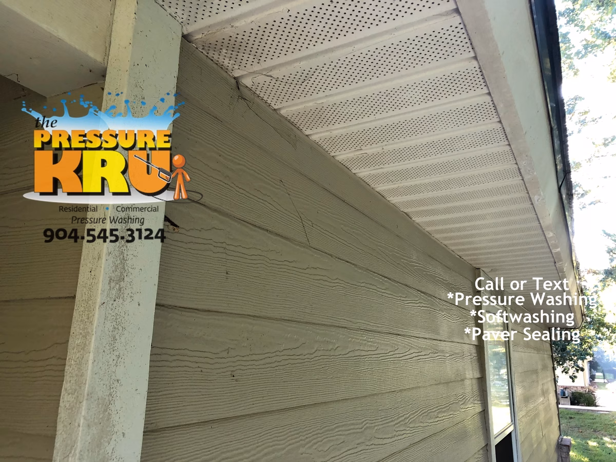 Before Pressure Cleaning South Bridge neighborhood near Race Track Rd.