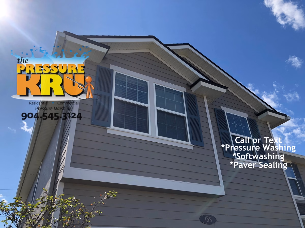 After cleaning a cement siding home in Bartram Park neighborhood.