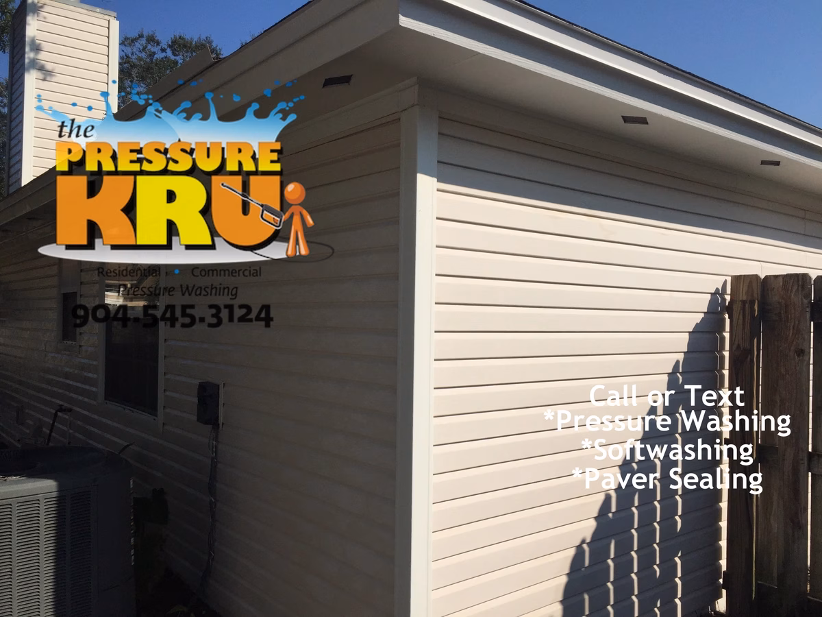 Vinyl siding exterior cleaning after showing dramatic exterior transformation in Bartram area.