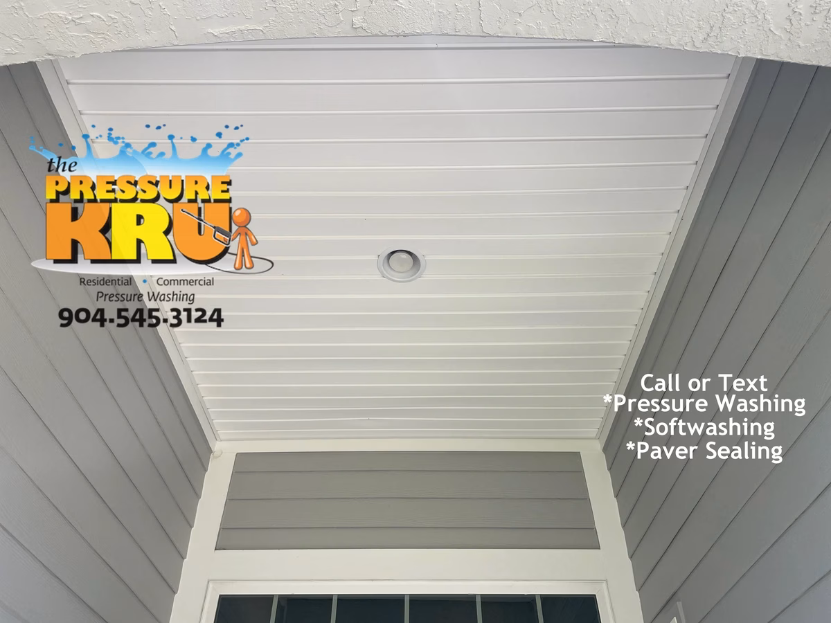 After exterior cleaning a Hardie board home in Stillwater neighborhood St. Johns, FL.