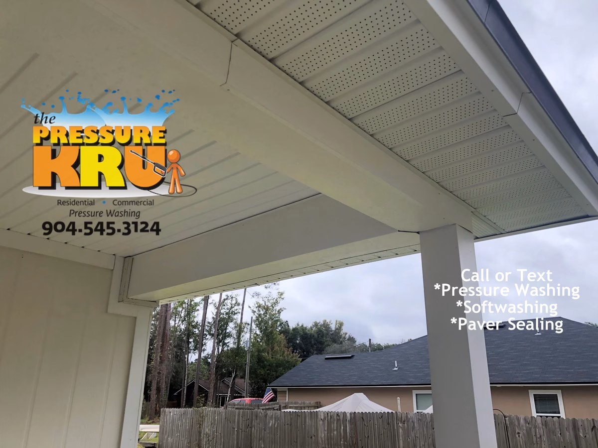 After exterior cleaning a cement board home with vinyl trim in Mandarin, Jacksonville, FL