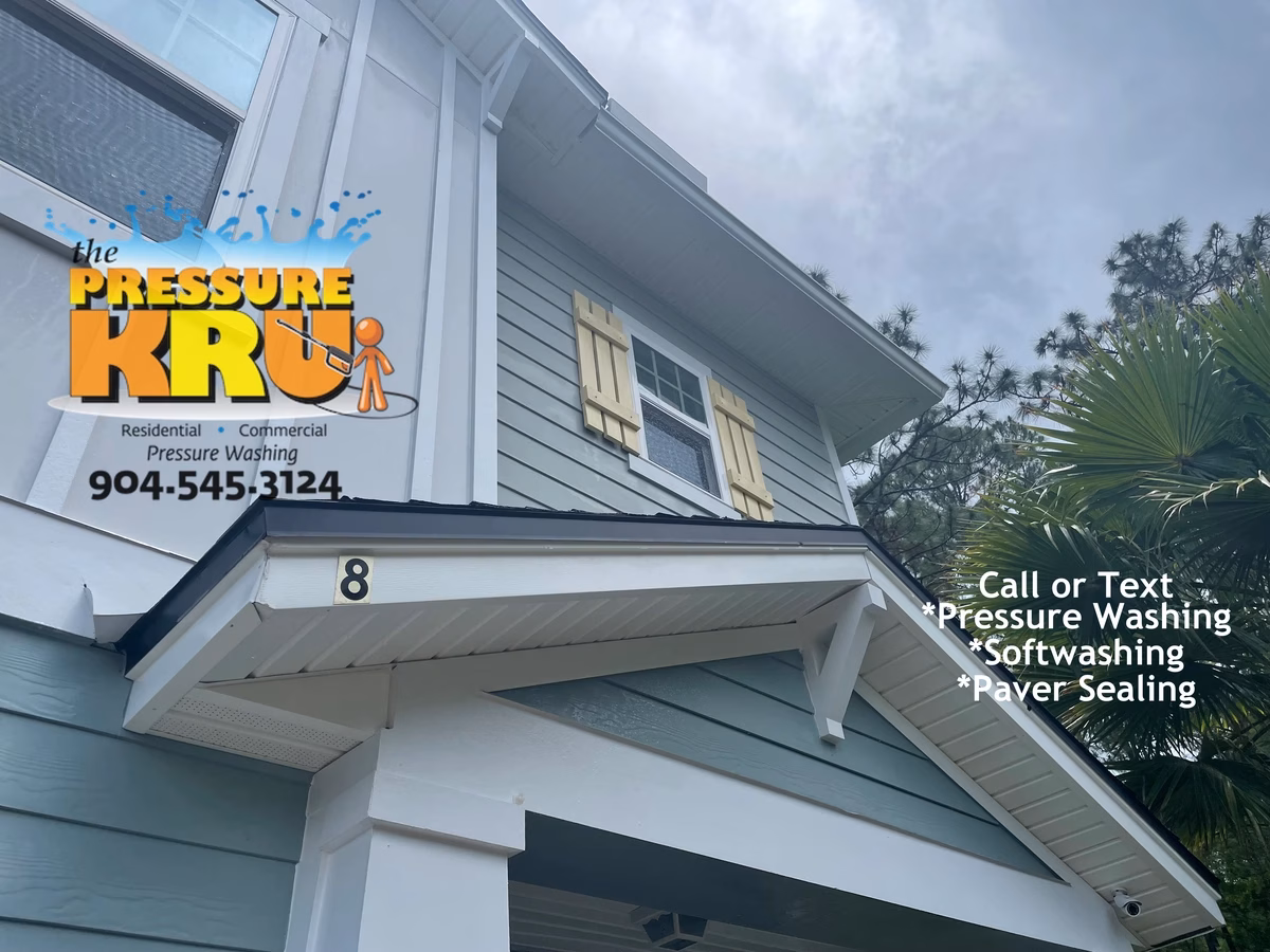 After cleaning a hardie board home in World Golf Village.