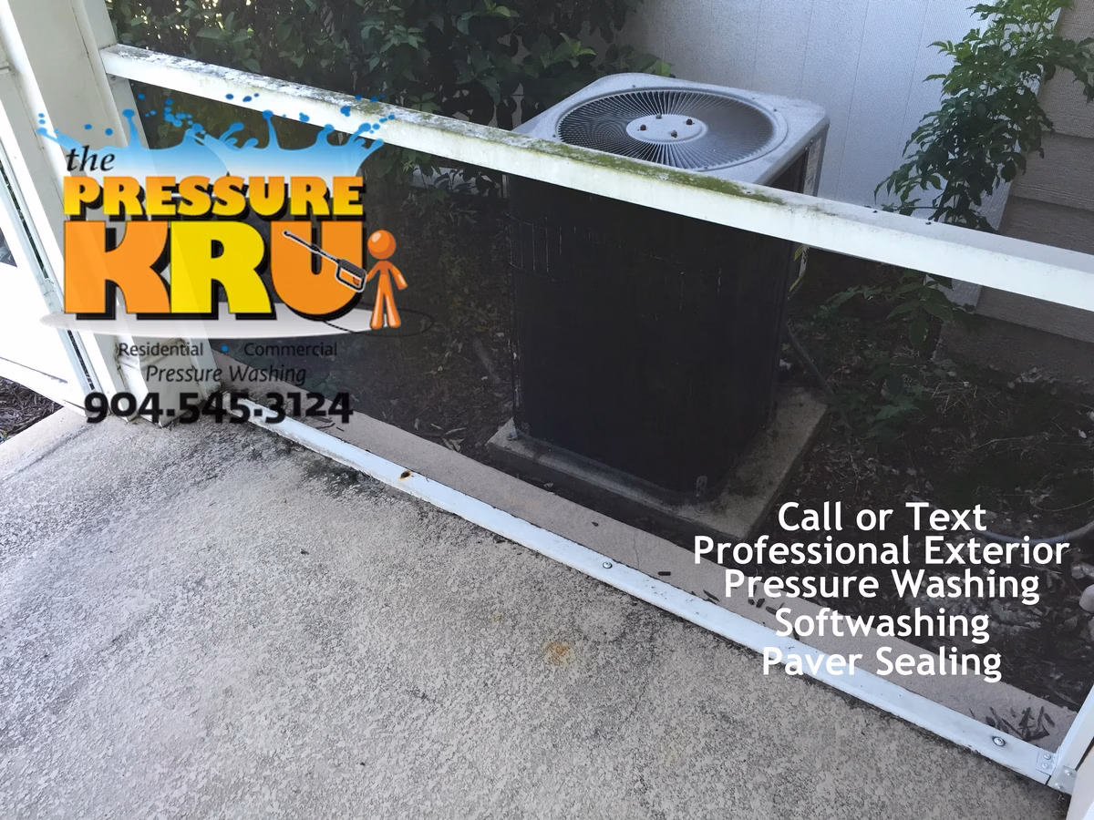 Screen enclosed patio cleaning in Jacksonville, FL before