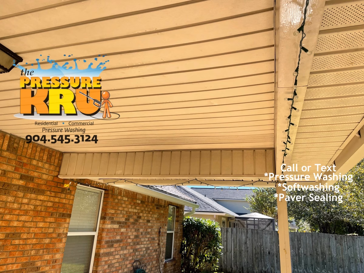 After Brick exterior cleaning performed on a home in Saint Johns FL luxury home