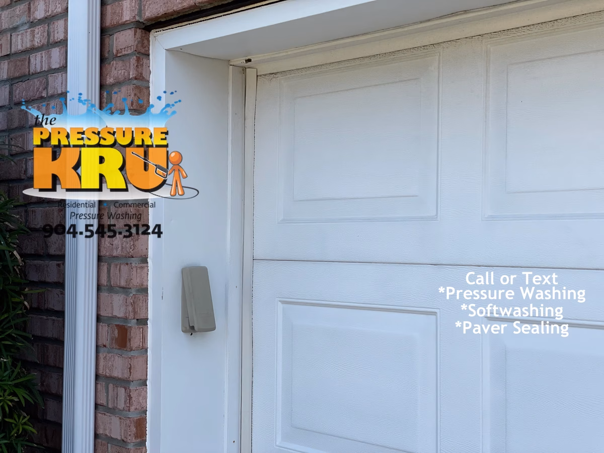 Residential Brick Cleaning improving curb appeal in Fruit Cove FL after softwash