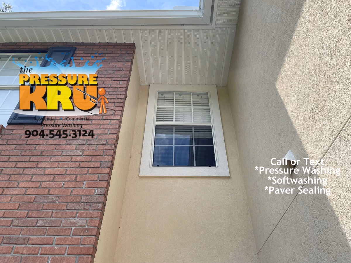 Brick house washing service after improving curb appeal in Sawmill Lakes