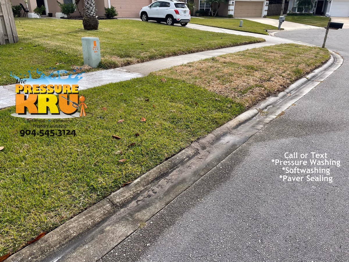Curb mold removal HOA violation in St. Johns, FL before