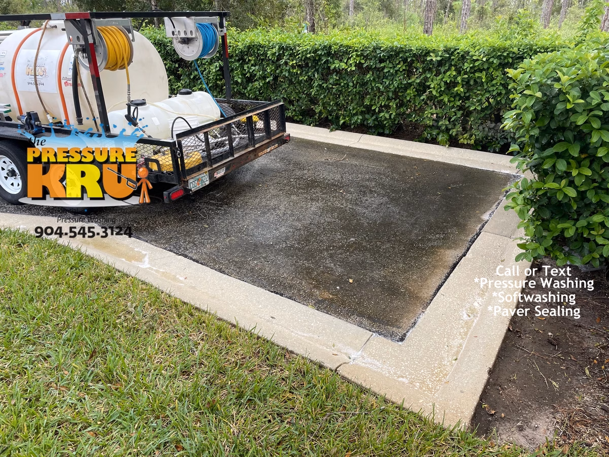 Curb pressure washing company in Jacksonville, FL after cleaning HOA request
