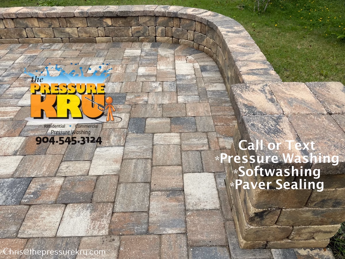 Freshly cleaned paver patio improves curb appeal in Celestina after