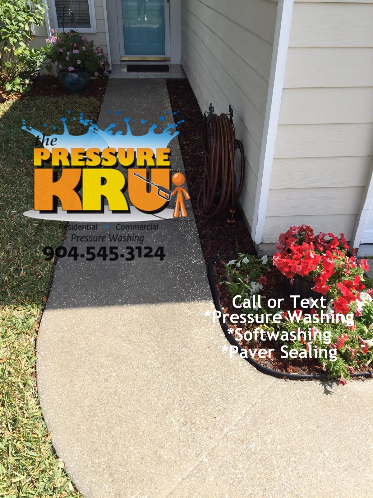 Local pros making driveway the highlight of the property in St. Johns, FL. After picture.