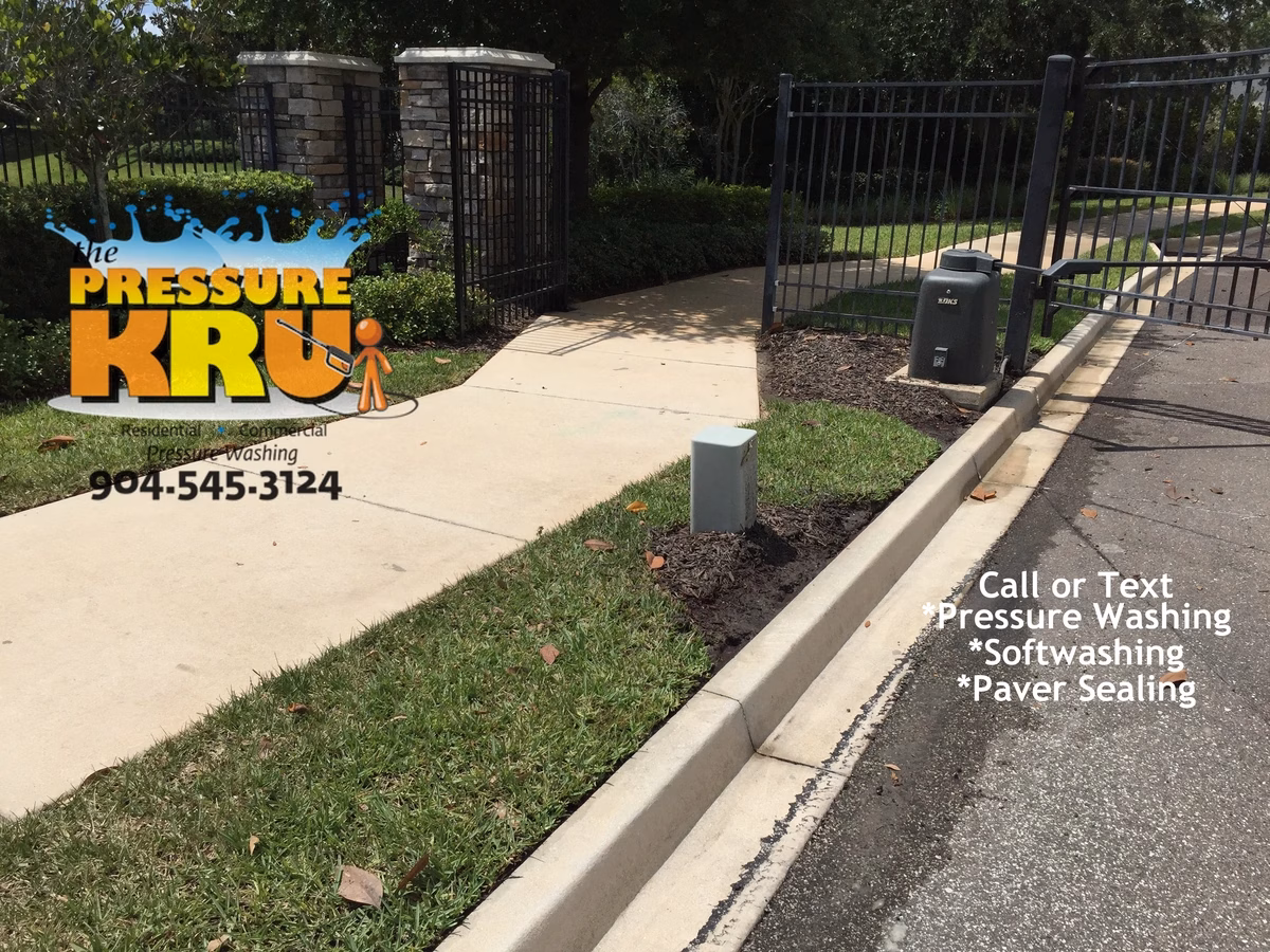 Dirty curb and sidewalk cleaning in South Hampton after