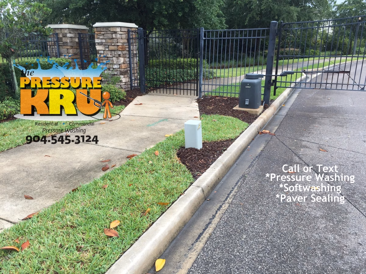 Dirty curb and sidewalk cleaning in South Hampton before