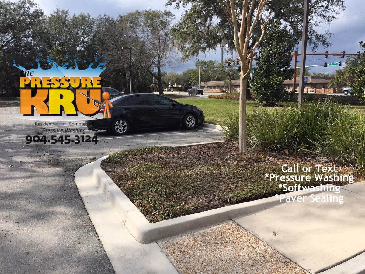 Curb cleaning service in St. Johns Forest after