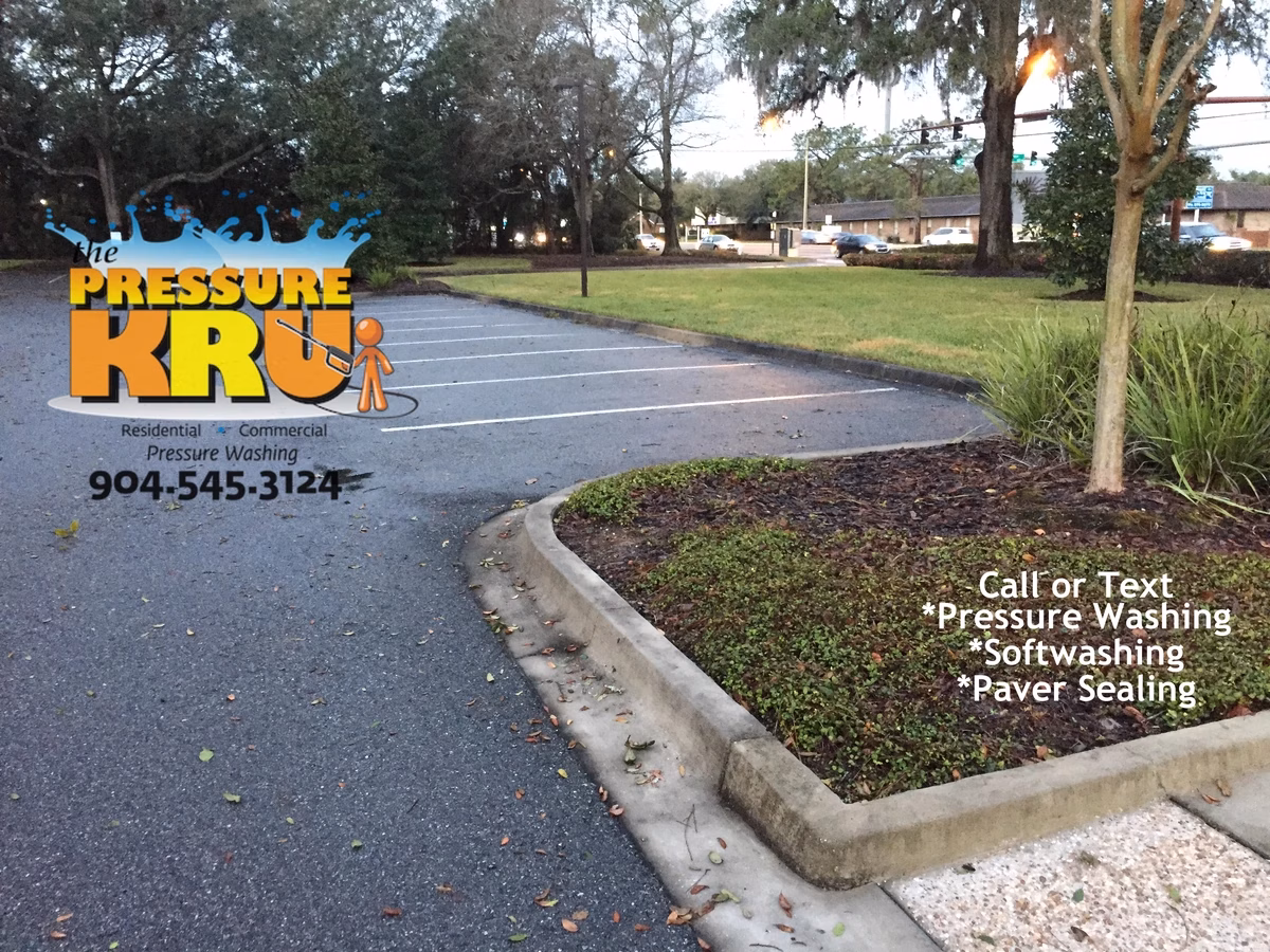 Curb cleaning service in St. Johns Forest before