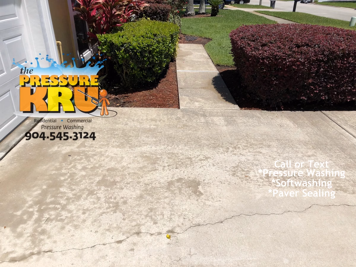 After driveway pressure washing results in St. Augustine, FL