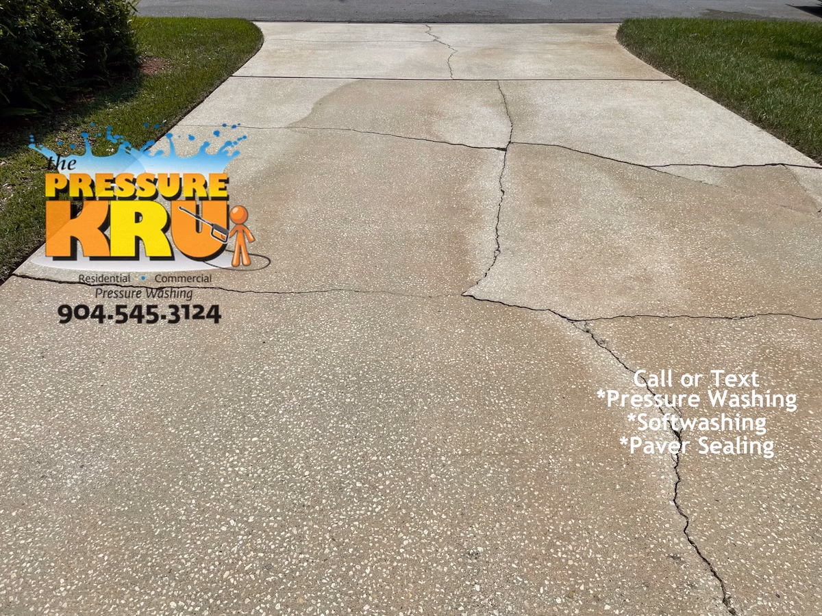 After driveway pressure washing results in St Johns, FL