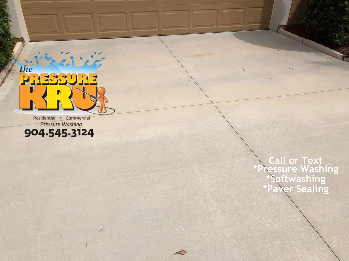 After pressure cleaning driveway in Saint Johns, FL.