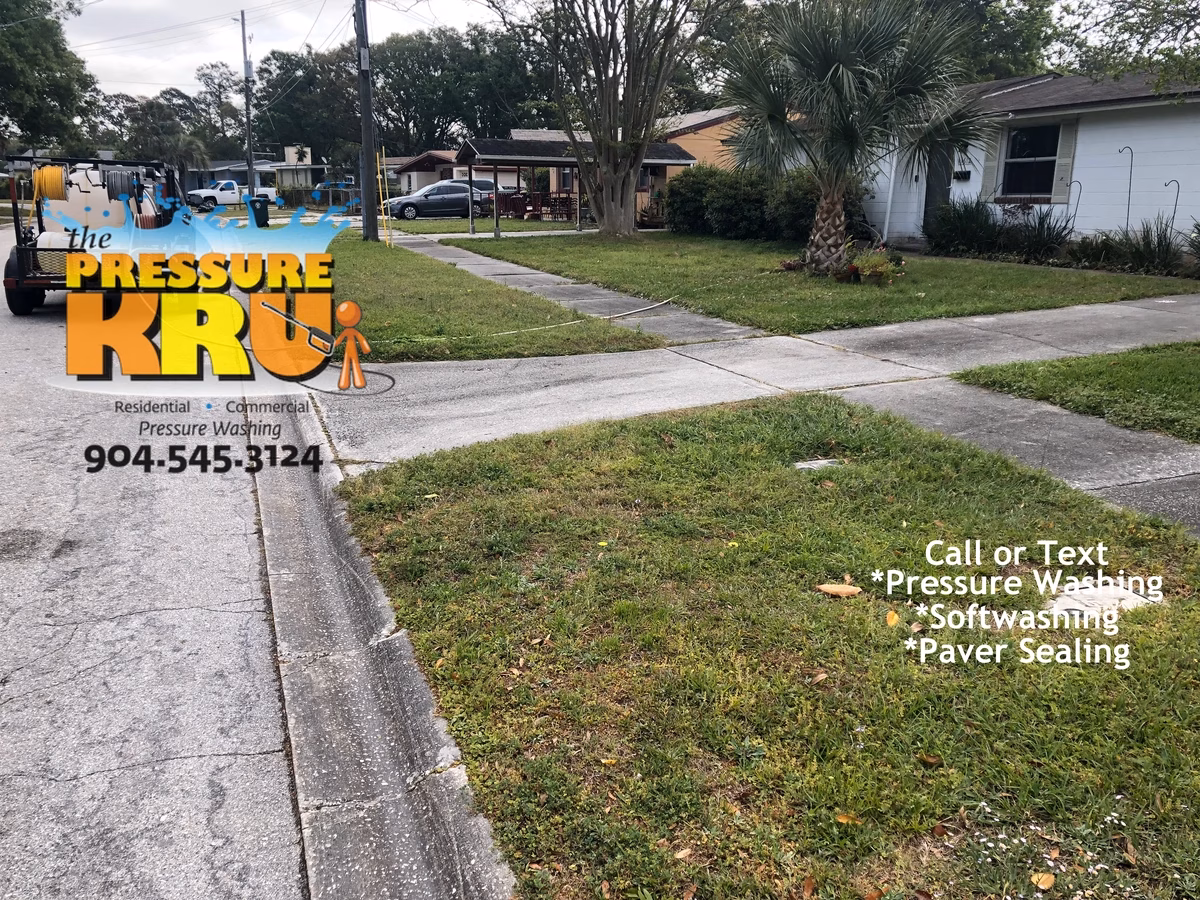 Driveway before cleaning in Saint Johns, FL getting ready to list home for sale.