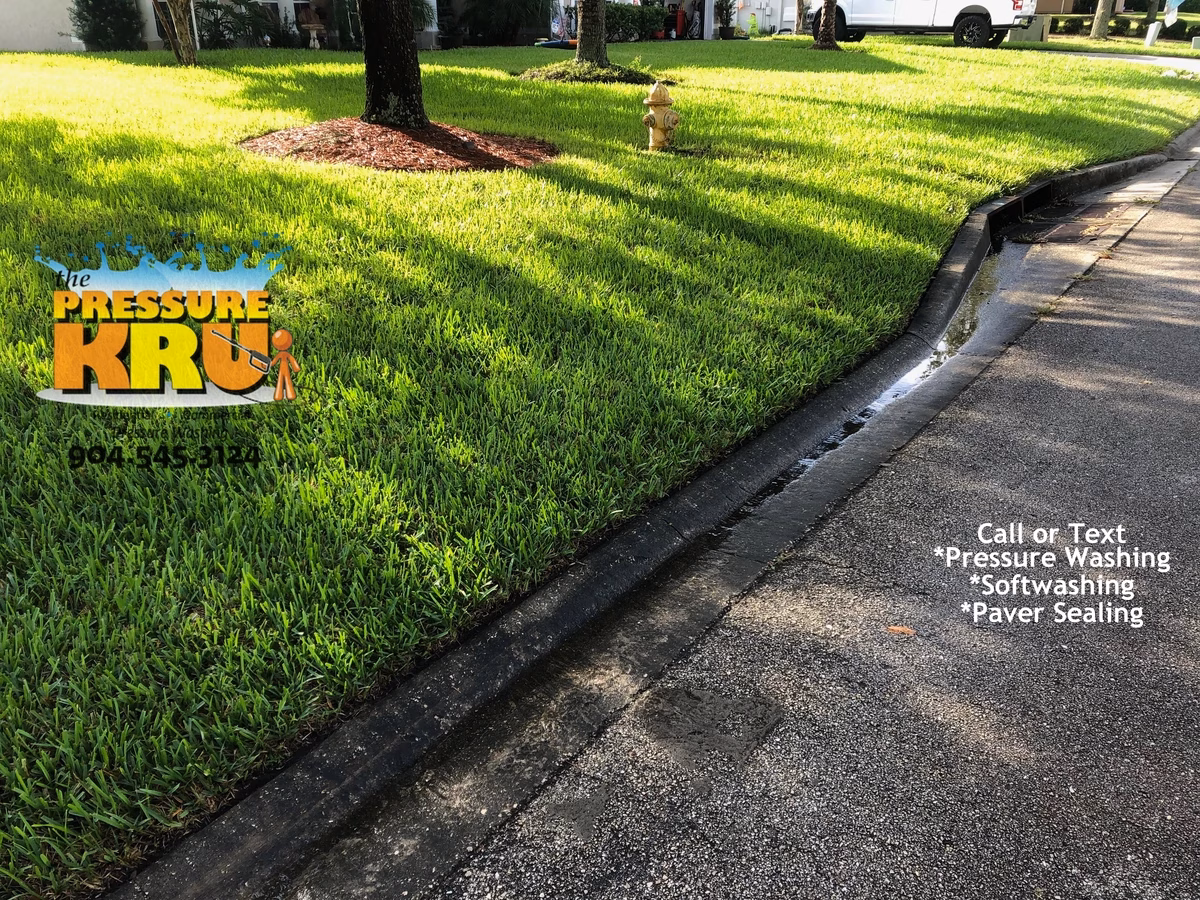Curb brightening service in Julington Creek Plantation before