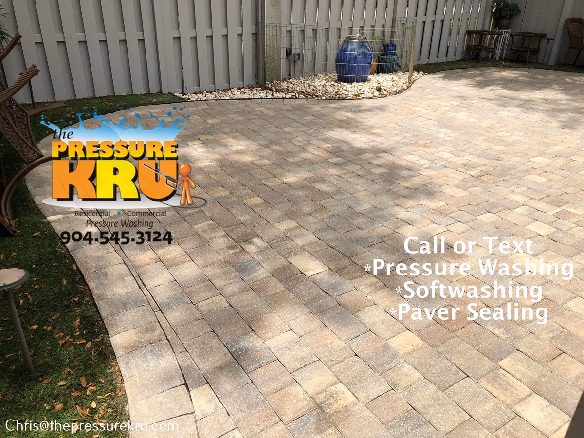 Expert paver patio pressure washing services in Bartram Springs after