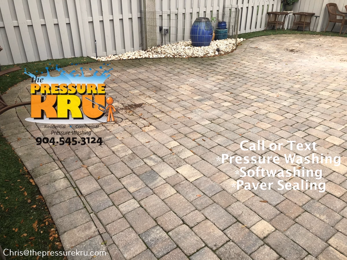 Expert paver patio pressure washing services in Bartram Springs before