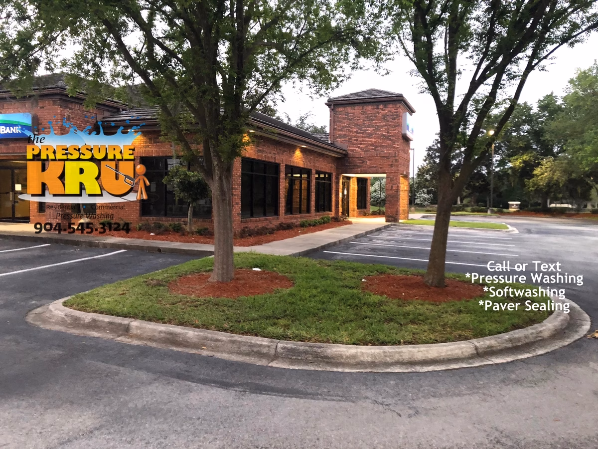 Curb mold removal for business in St. Johns, FL before