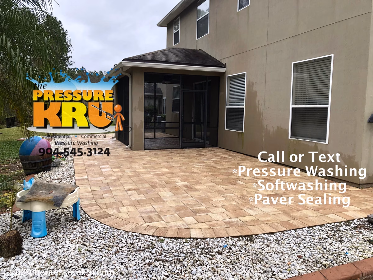 Expert paver patio pressure washing services in Ponte Vedra, FL after
