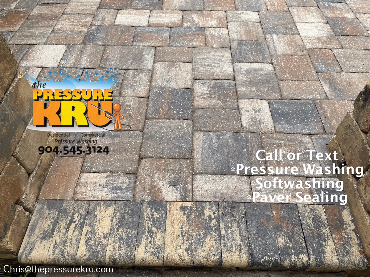 Outdoor entertainment patio pressure washing in Aberdeen North after