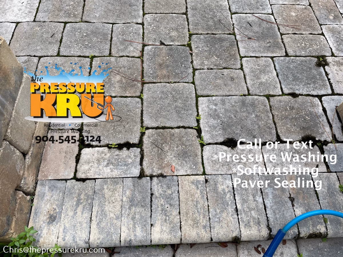 Outdoor entertainment patio pressure washing in Aberdeen North before