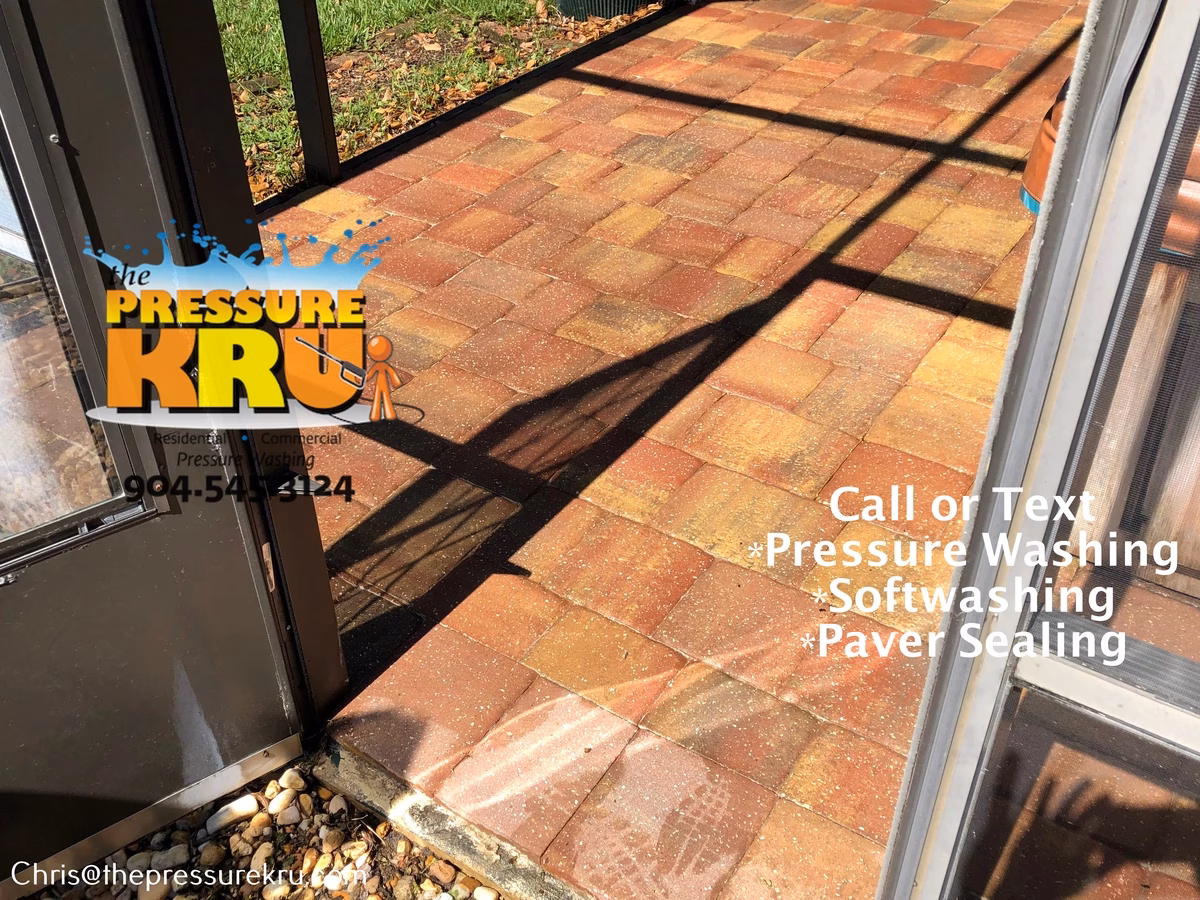 Professional paver patio pressure washing in Solano Woods after